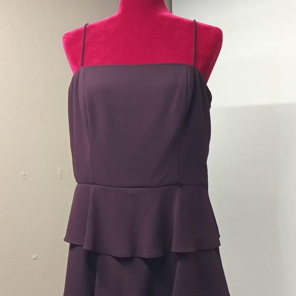 S.L.fashions Dress women's size 14|purple /plum tier ruffle Dress EUC. - Picture 4 of 13